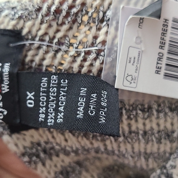 NWT Style & Co. Beige Multi Marled Seamed Sweater 0X‎ - Picture 3 of 3